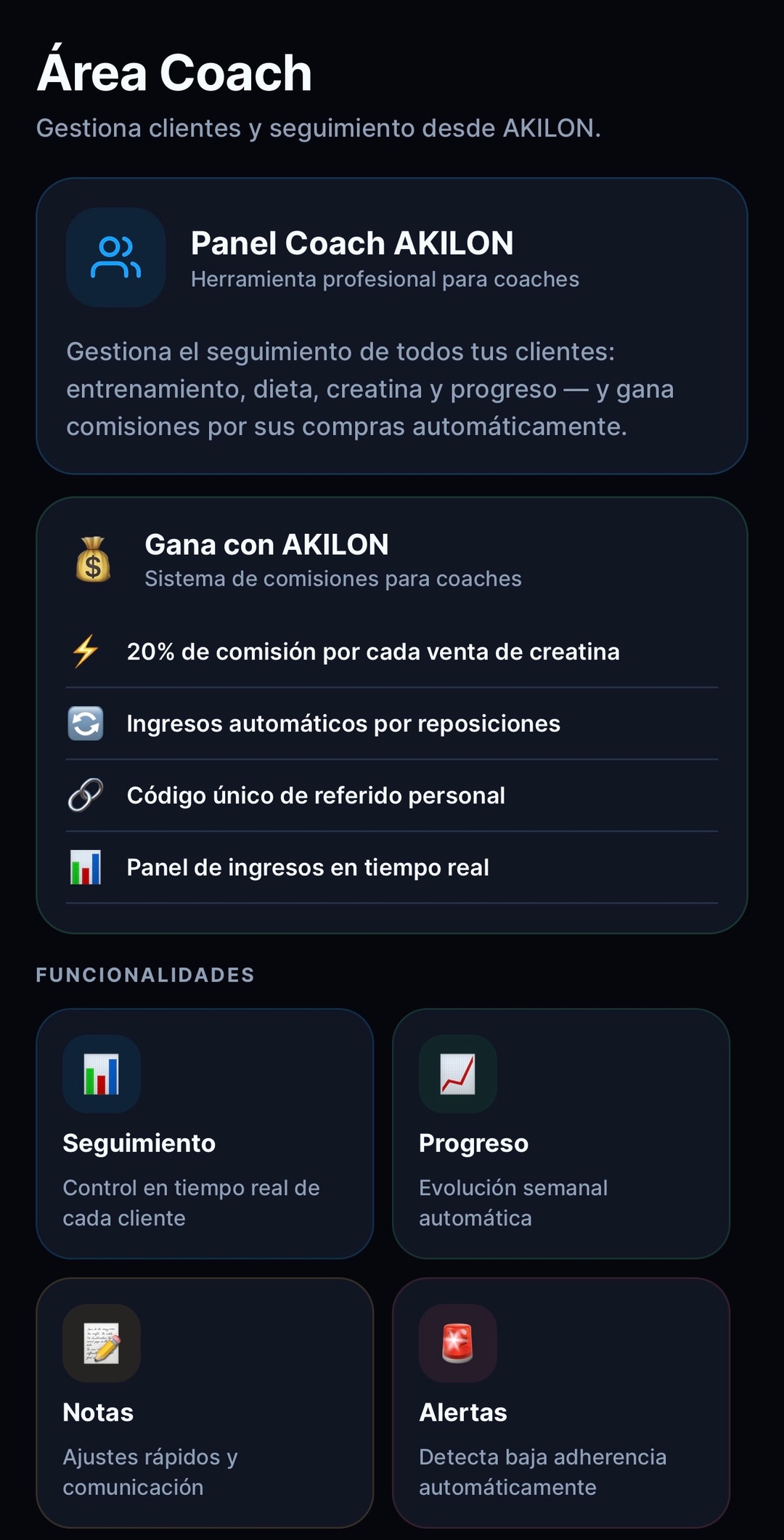 AKILON PRO — Área Coach